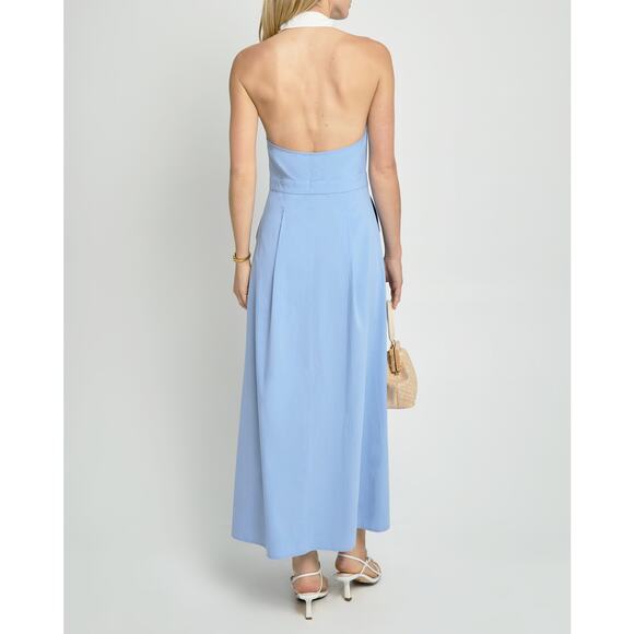 O.P.T Sloane Cotton Button-Up Dress Sleeveless Light Blue Size 6 NWT - Picture 4 of 12